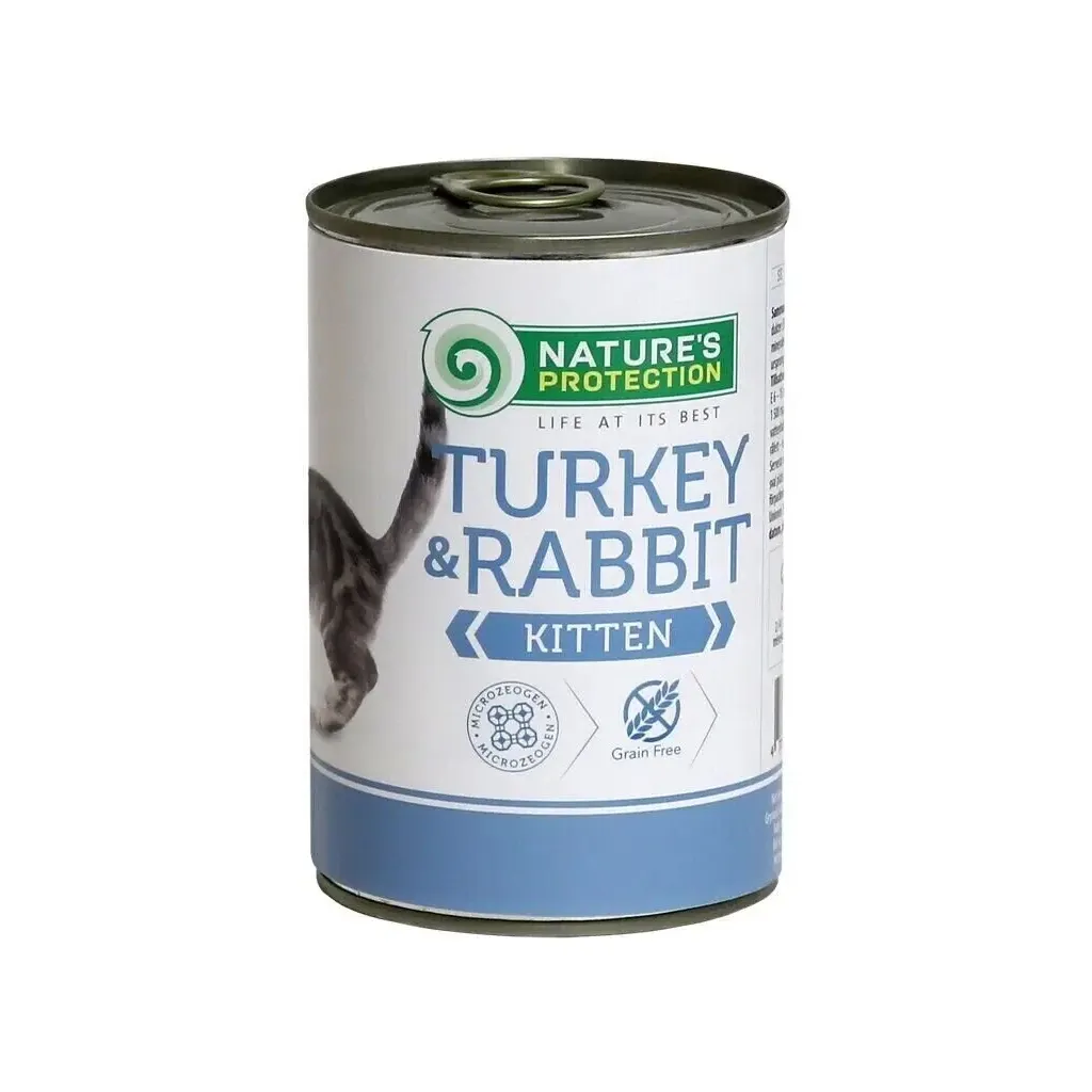 Консерва для котів Nature's Protection Kitten Turkey & Rabbit 400 г (KIK24634)