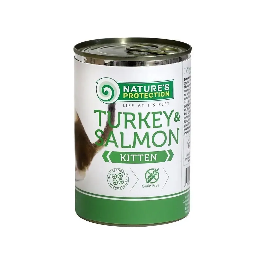 Консерва для кошек Nature's Protection Kitten Turkey & Salmon 400 г (KIK45100)