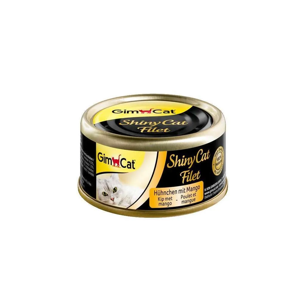 Консерва для кошек GimCat Shiny Cat Filet курица и манго 70 г (4002064412979)