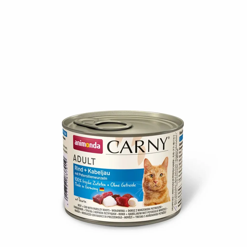 Консерва для котів Animonda Carny Adult Beef + Codfish with Parsley roots 200 г (4017721837019)
