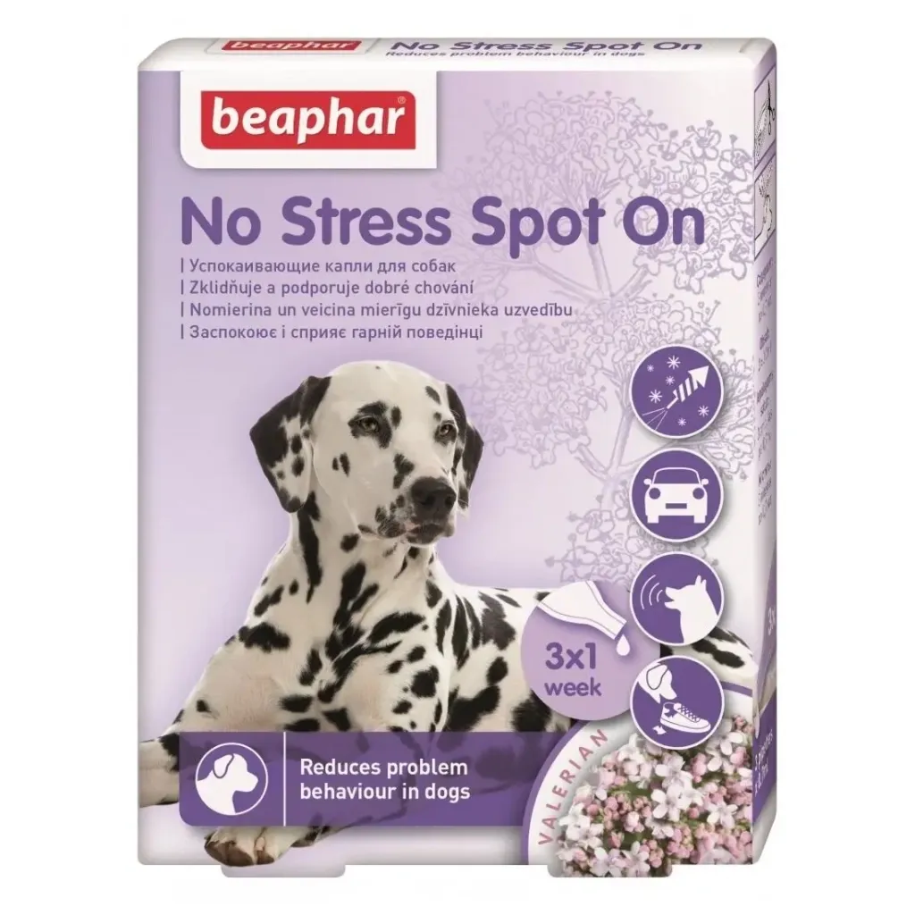Капля для животных Beaphar No Stress Spot On dog Антистресс 3 пипетки (8711231139125)
