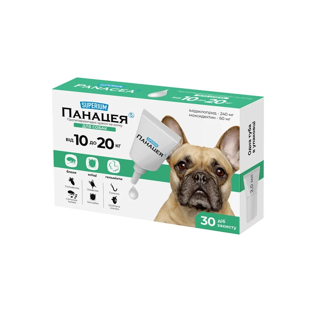 Крапля для тварин SUPERIUM Панацея Протипаразитарні собак 10-20 кг (9143)