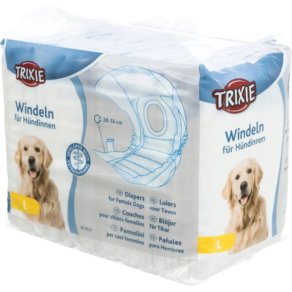 Підгузок для тварин Trixie собак (сучок) L 38-56 см 12 шт (4011905236353)