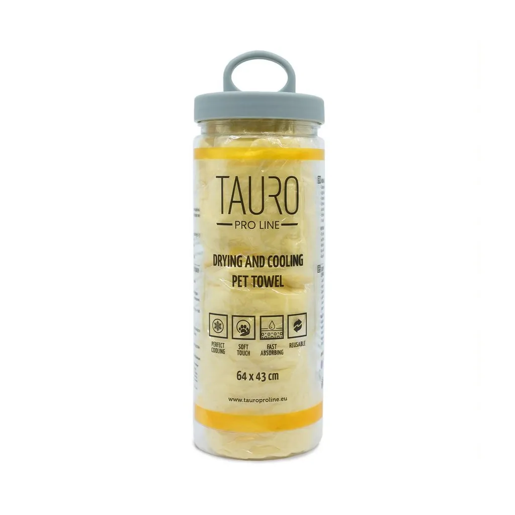Рушник для тварин Tauro Pro Line сушки та охолодження 64х43 см жовтий (JOY63240)
