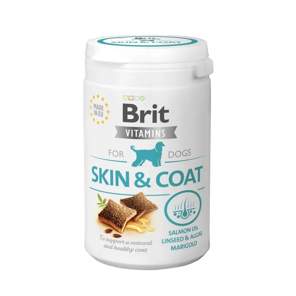 Витамин для собак Brit Vitamins Skin and Coat кожи и шерсти 150 г (8595602562510)