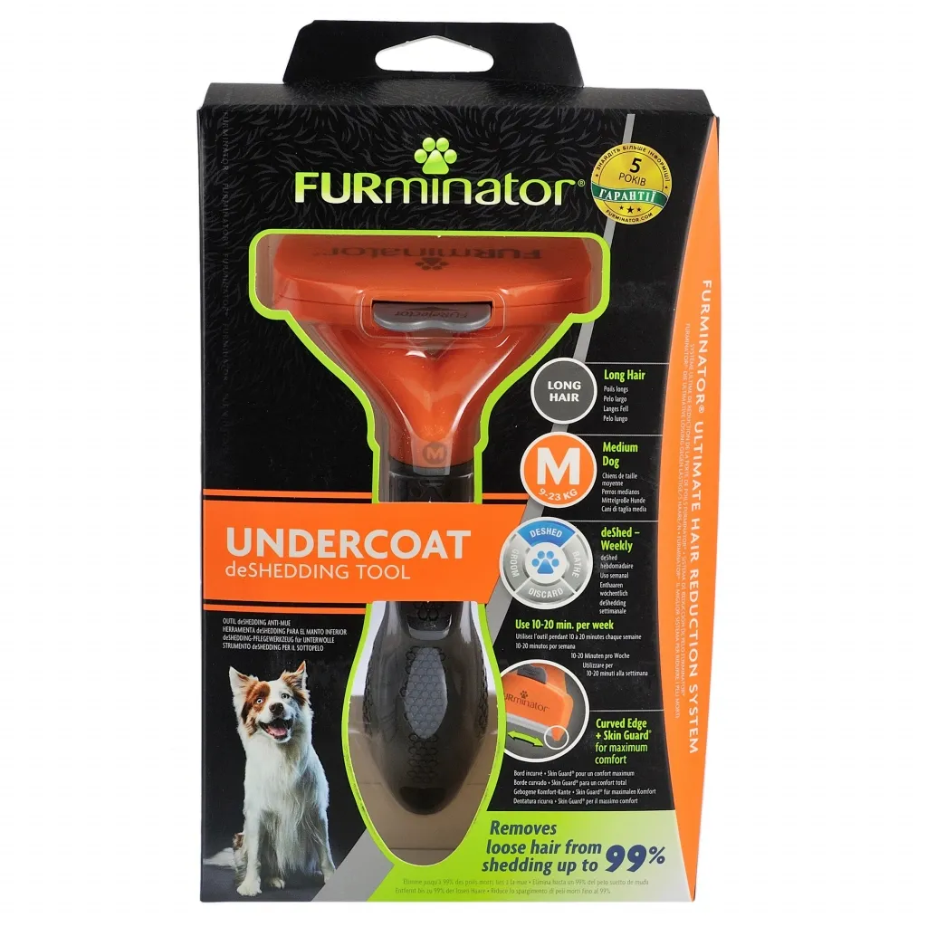 Фурминатор для животных FURminator собак с длинной шерстью размер M (4048422141068)