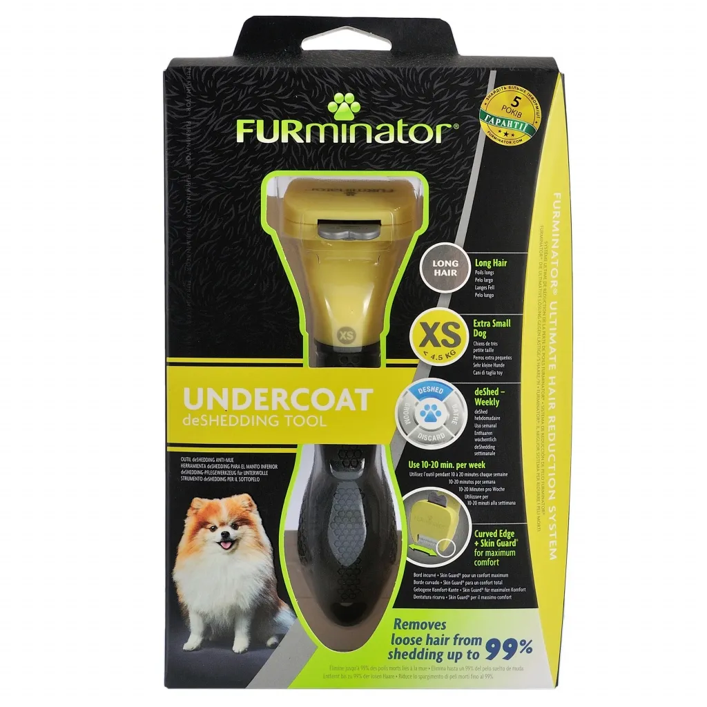 Фурминатор для животных FURminator собак с длинной шерстью размер ХS (4048422144243)