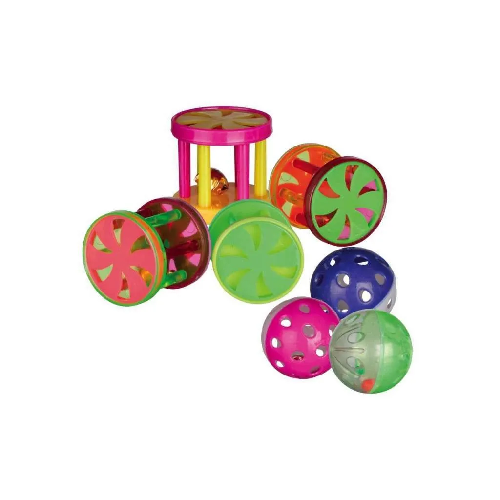 Іграшка для котів Trixie М'яч/валик з погремком d=4.5 см (4011905409917)