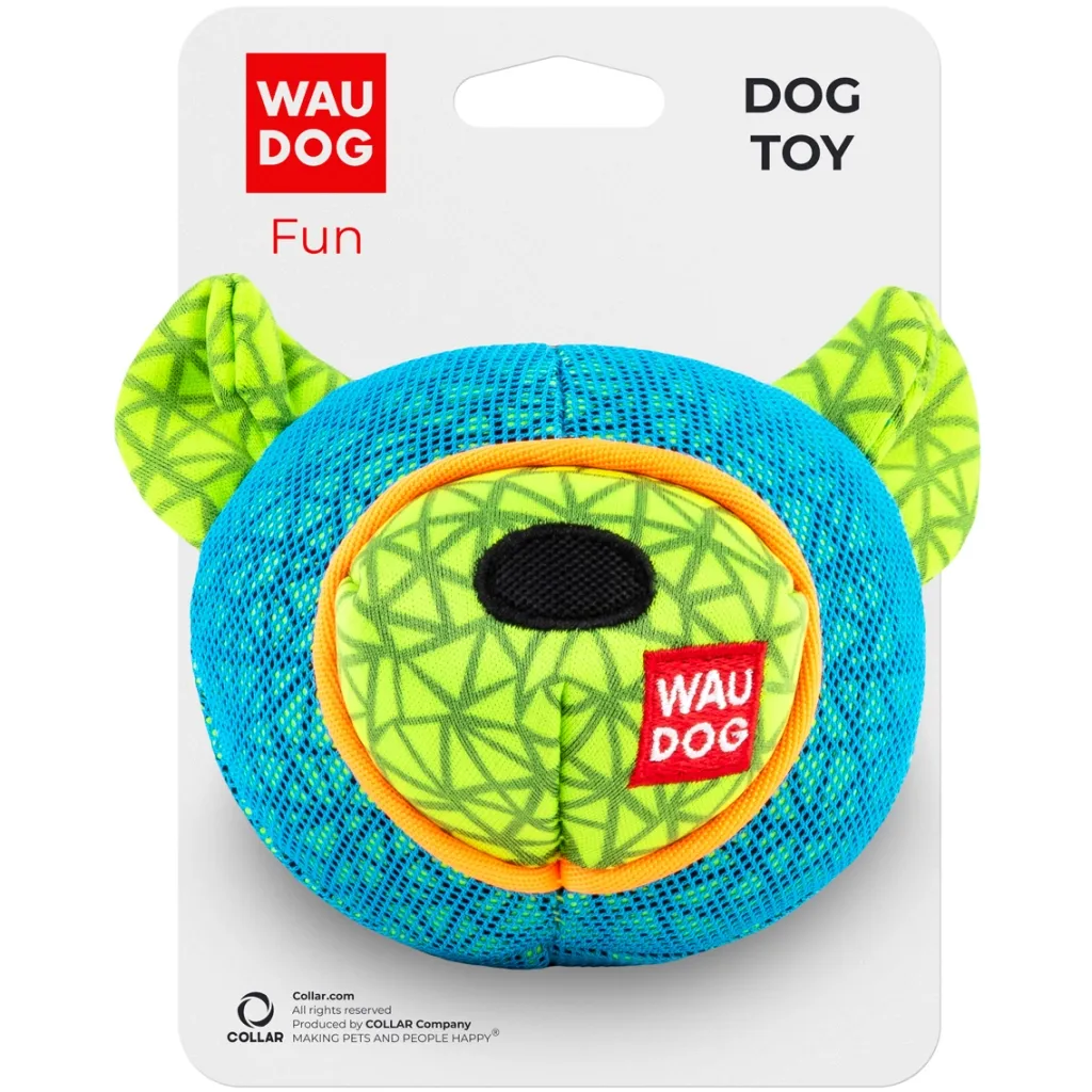 Іграшка для собак WAUDOG Fun Мишка 12х11 см блакитна (62052)