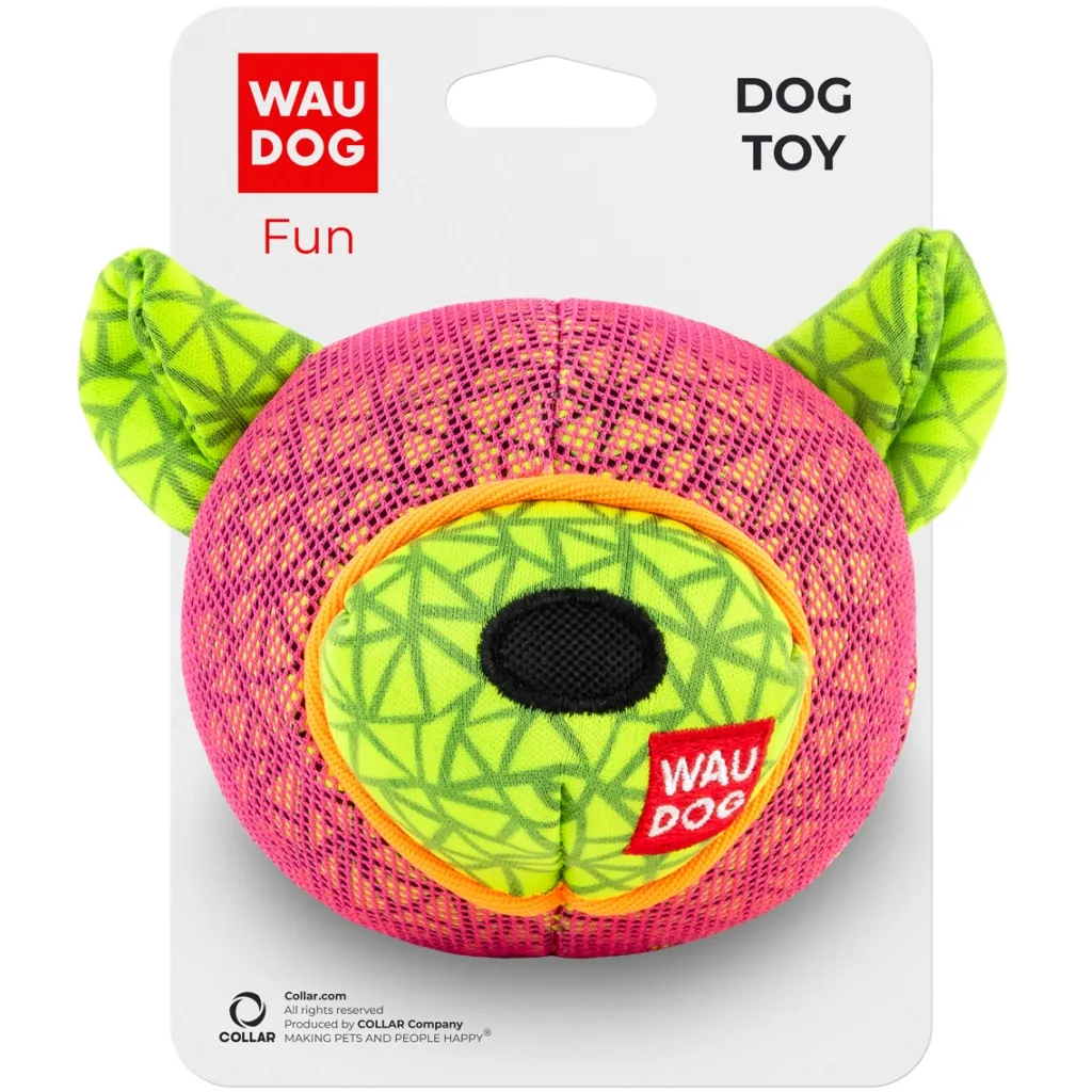 Іграшка для собак WAUDOG Fun Мишка 12х11 см рожева (62057)