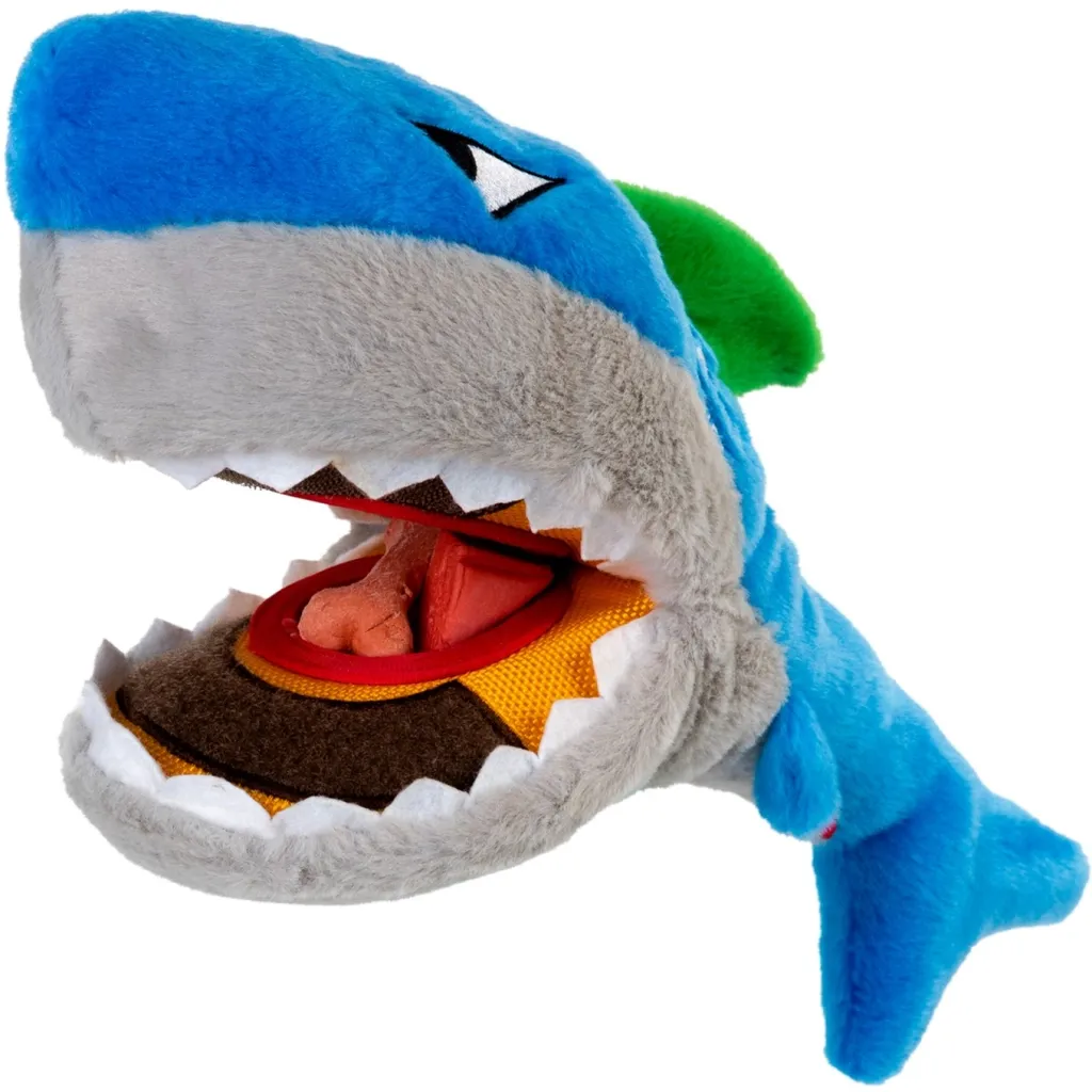 Игрушка для собак GiGwi Basic Акула лакомства с пискавкой 30 см (75049)