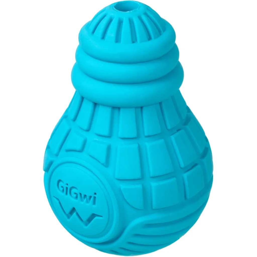 Іграшка для собак GiGwi Bulb Rubber Лампочка резинова S блакитна (2336)