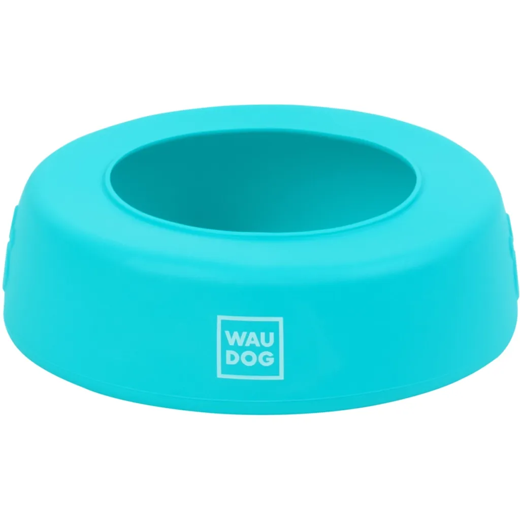 Посуда для собак WAUDOG Silicone Миска-непроливайка 1 л голубая (50792)