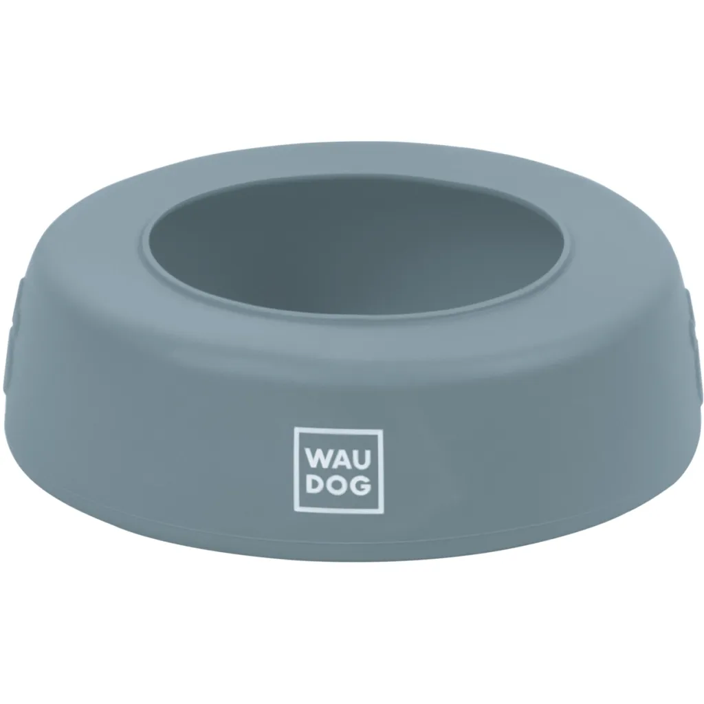 Посуд для собак WAUDOG Silicone Миска-непроливайка 1 л сіра (507911)