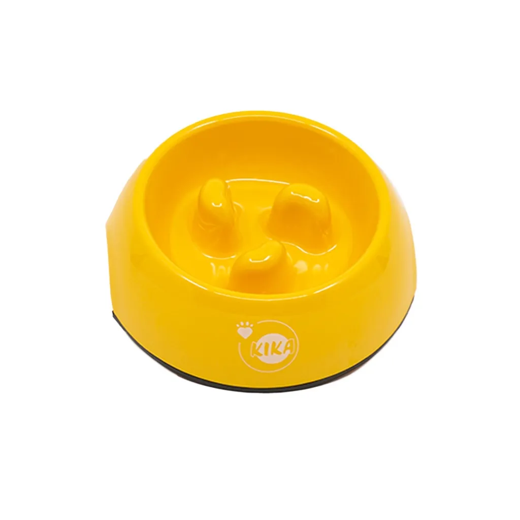 Посуд для собак KIKA Миска повільного харчування L жовта (SDML990053BLG)
