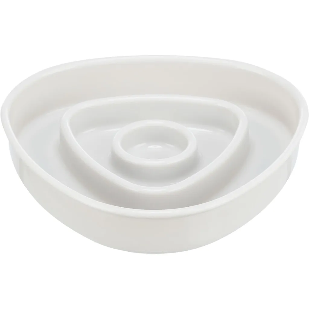 Посуд для котів Trixie Миска пластикова повільного годування 350 мл/15х15 см (сіра) (4047974251911)