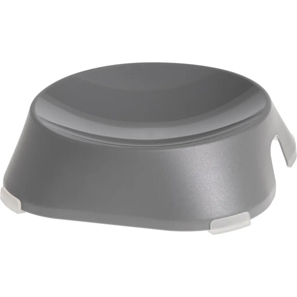 Посуд для котів Fiboo Flat Bowl миска без антиковзких накладок світло-сіра (FIB0132)