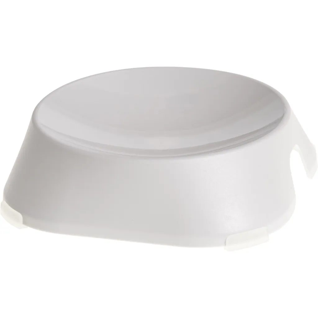 Посуд для котів Fiboo Flat Bowl миска з антиковзаючими накладками біла (FIB0093)