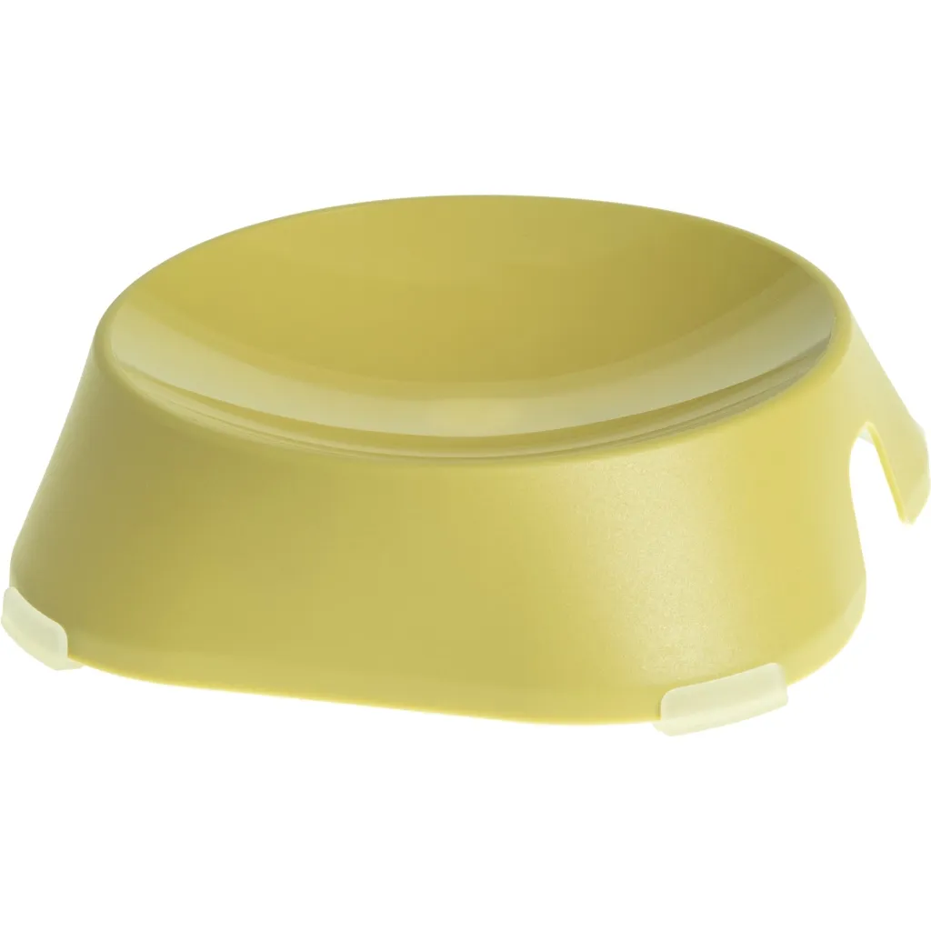 Посуд для котів Fiboo Flat Bowl миска з антиковзаючими накладками жовта (FIB0089)
