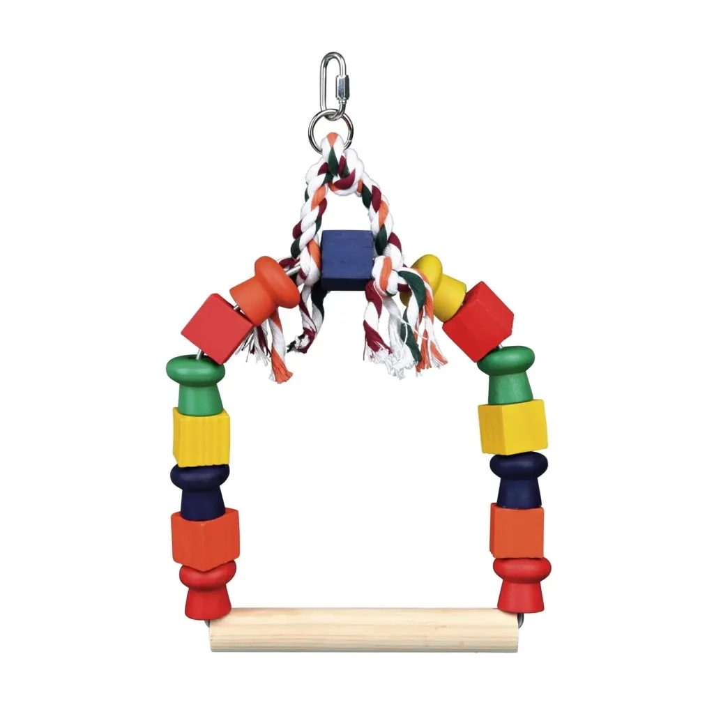 Іграшка для птахів Trixie Качеля з веревкою 20х29 см (4011905058290)