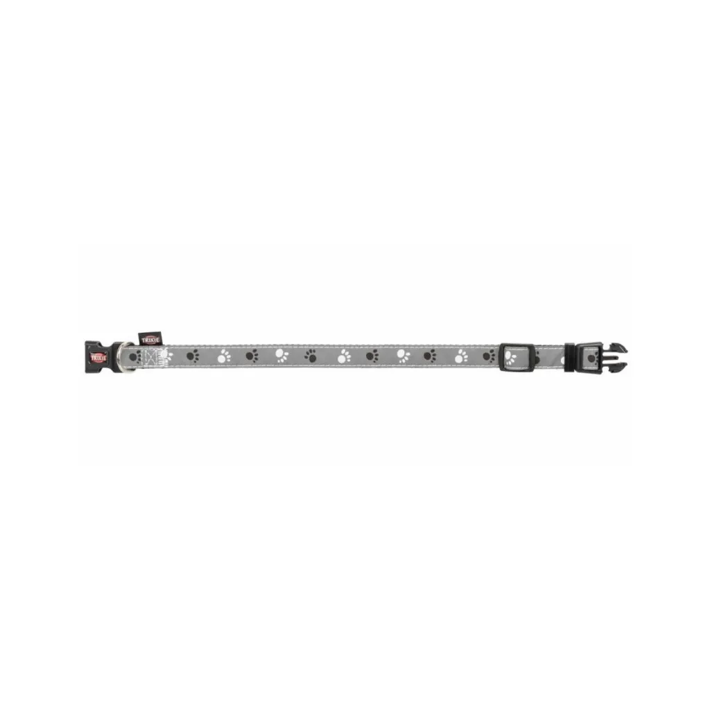 Ошейник для животных Trixie Silver Reflect светоотражающий M-L 35-55 см/20 мм серый (4011905122236)