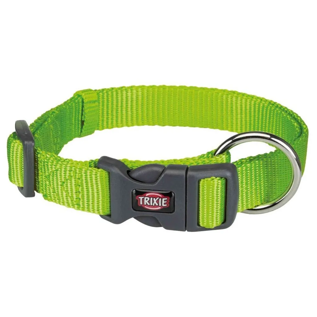 Нашийник для тварин Trixie Premium нейлон S-M: 30-45 см/15 мм яскраво-зелений (4053032020061)