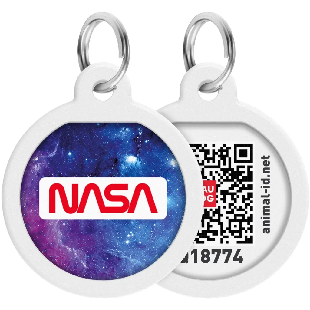 Адресник для тварин WAUDOG Smart ID з QR паспортом "NASA21", близько 25 мм (0625-0148)