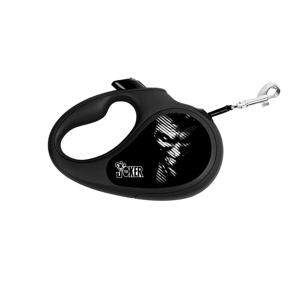 Повідок для собак WAUDOG R-leash "Джокер чорний" світловідбивна стрічка S до 15 кг 5 м чорний (8124-1027-01)