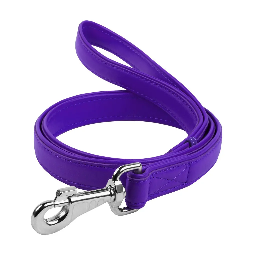 Поводок для собак WAUDOG Glamour кожаный S фиолетовый (33739)