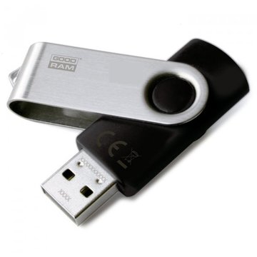 Флеш пам'ять USB Goodram 16GB USB 2.0 Twister Black KV Logo, Retail