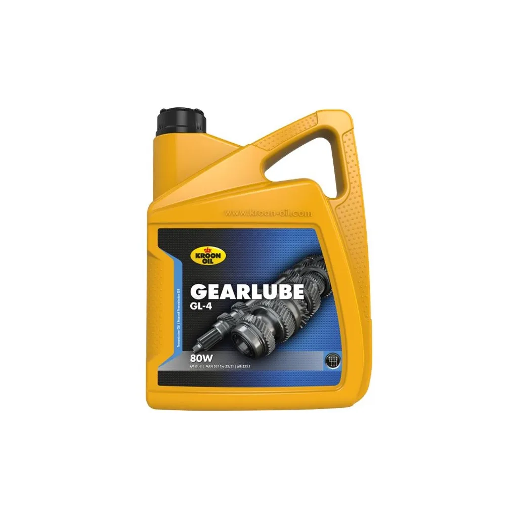 Трансмісійна олива Kroon-Oil GEARLUBE GL-4 80W 5л (KL 01323)