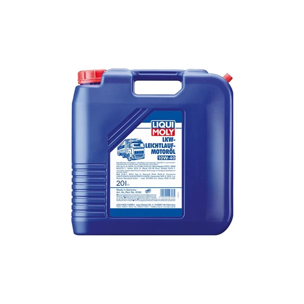 Моторное масло Liqui Moly LKW Leichtlauf-Motoroil SAE 10W-40 Basic  20л (4743)