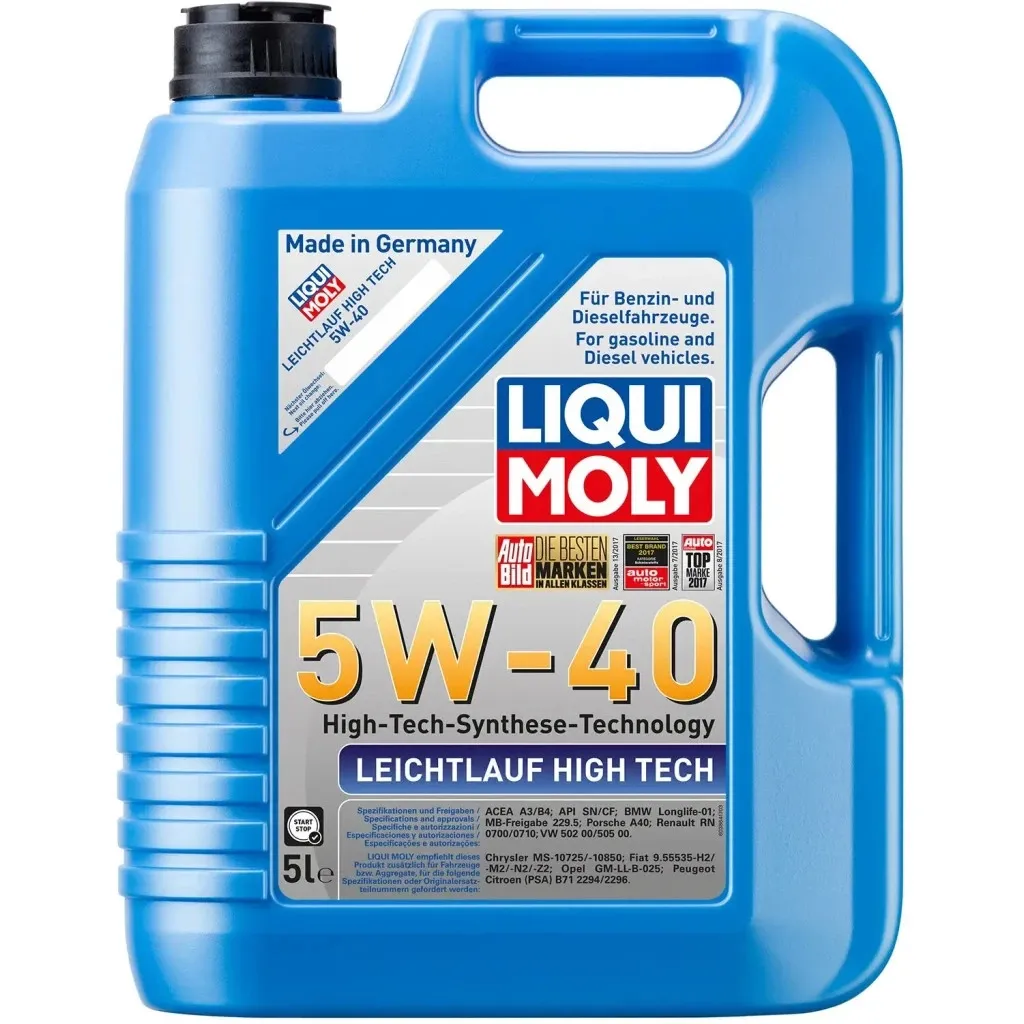 Моторное масло Liqui Moly LEICHTLAUF HIGH TECH 5W-40 5л (8029)