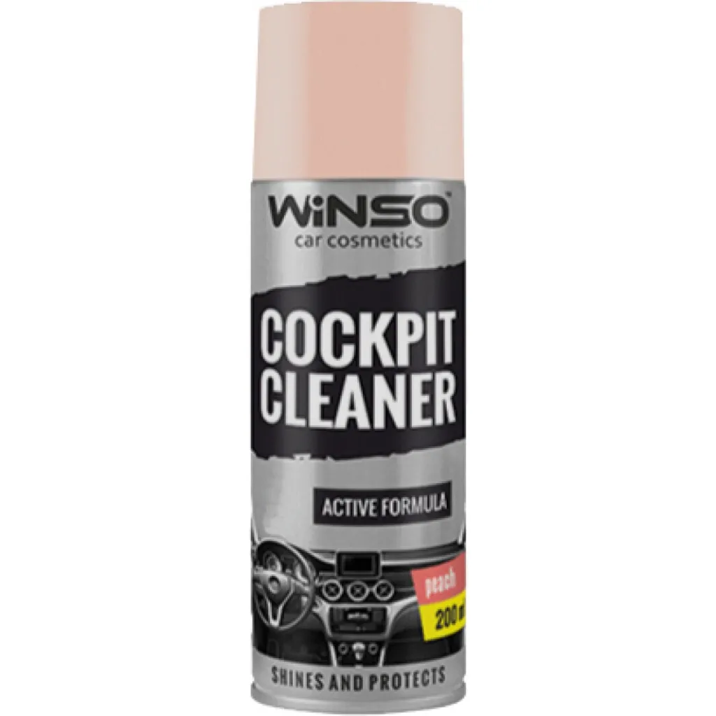 Автополироль WINSO Cockpit Cleaner (персик) 200мл (820280)