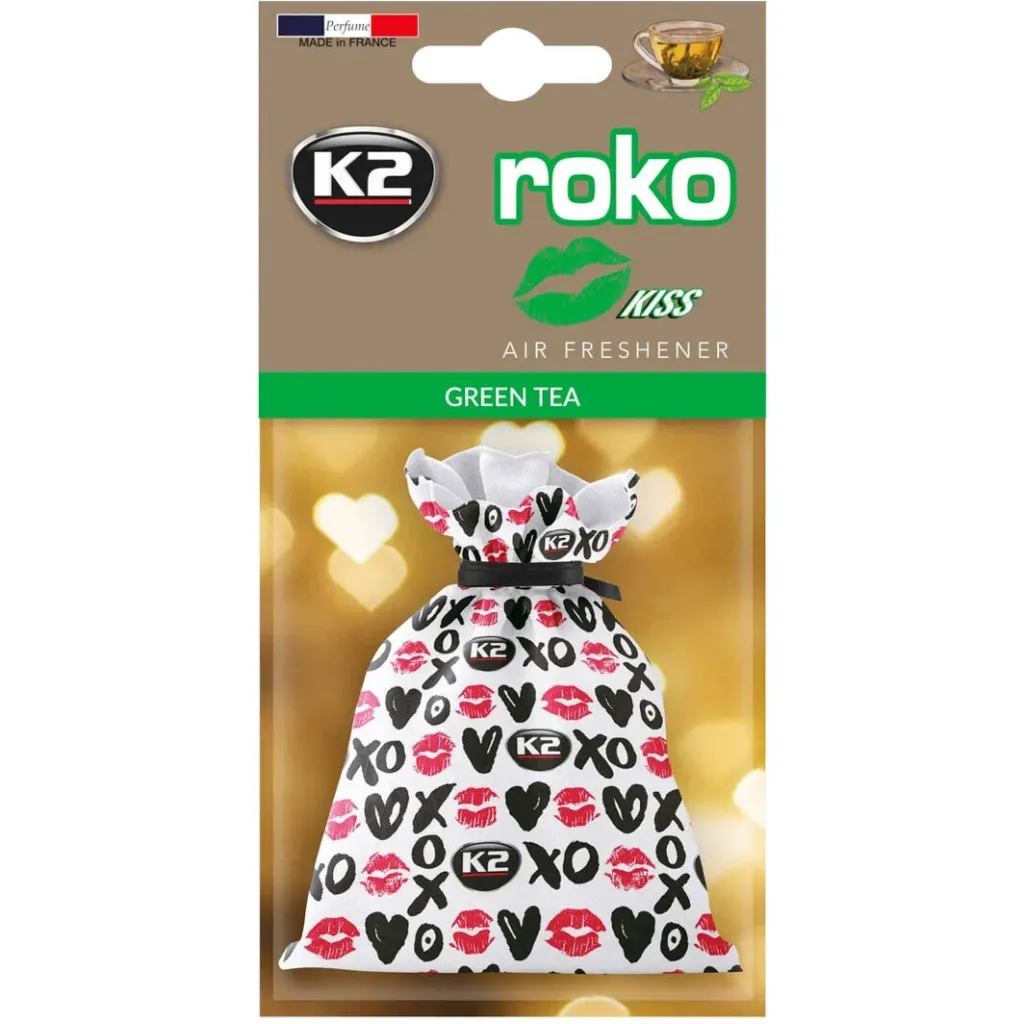 Ароматизатор для автомобіля K2 VINCI ROKO KISS GREEN TEA 25гр (V822K)