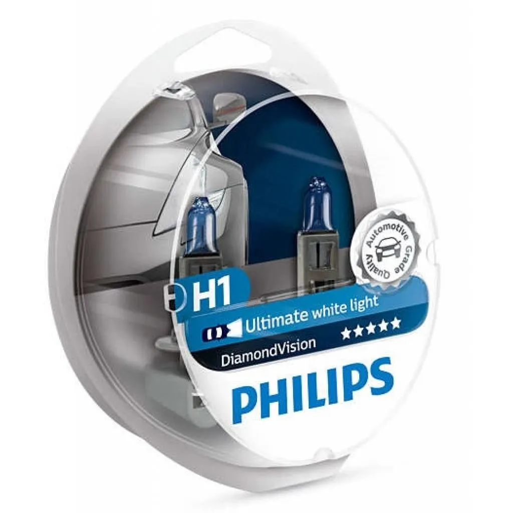  Philips H1 Diamond Vision, 5000K, 2шт (12258DVS2)