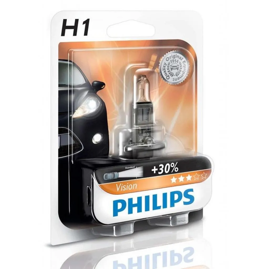  Philips H1 Vision, 3200K, 1шт (12258PRB1)