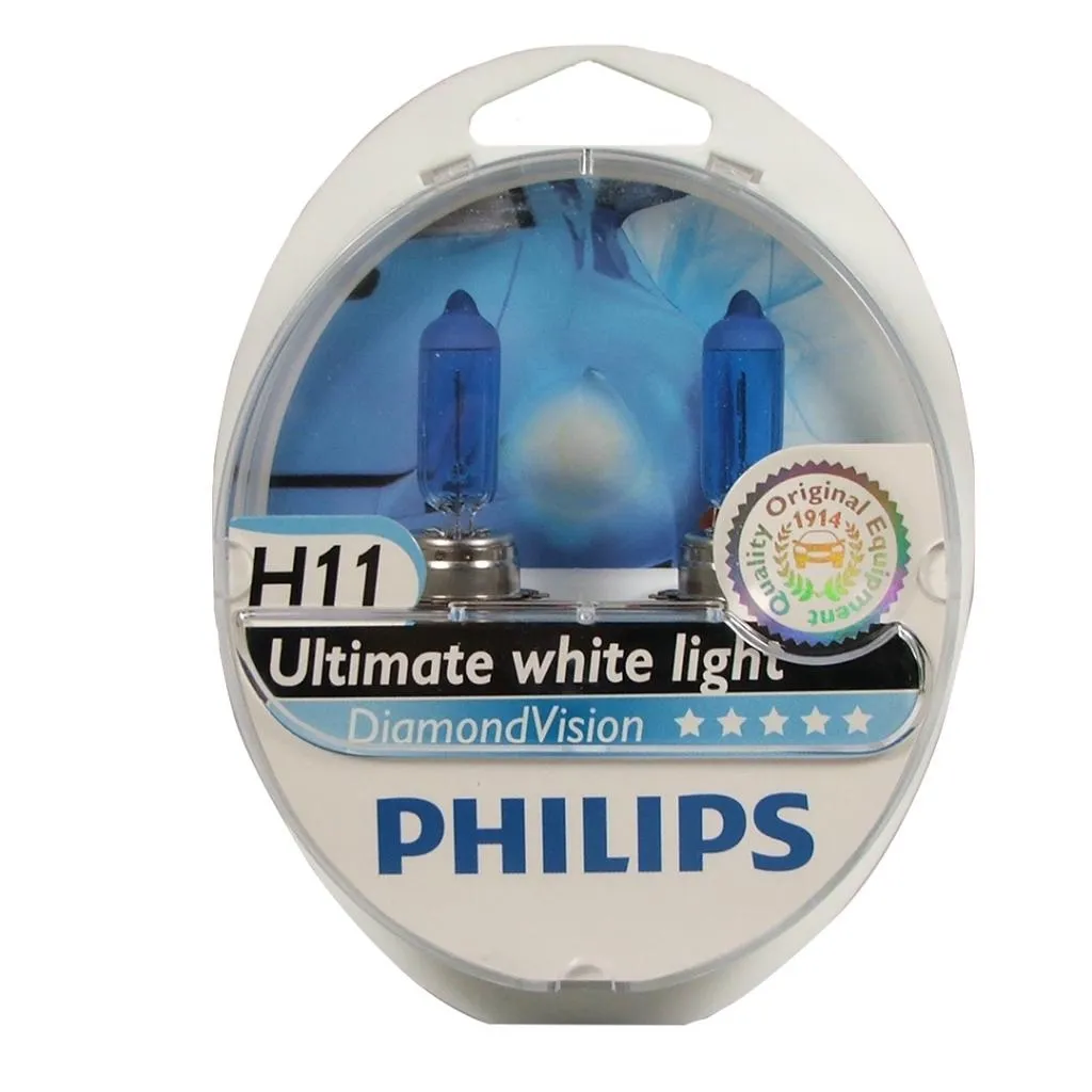  Philips H11 Diamond Vision, 5000K, 2шт (12362DVS2)