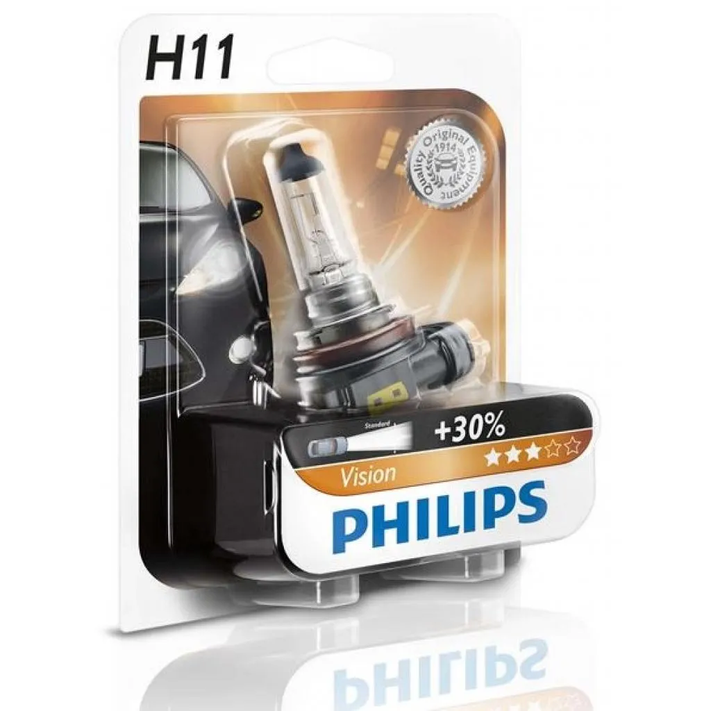  Philips H11 Vision, 3200K, 1шт (12362PRB1)