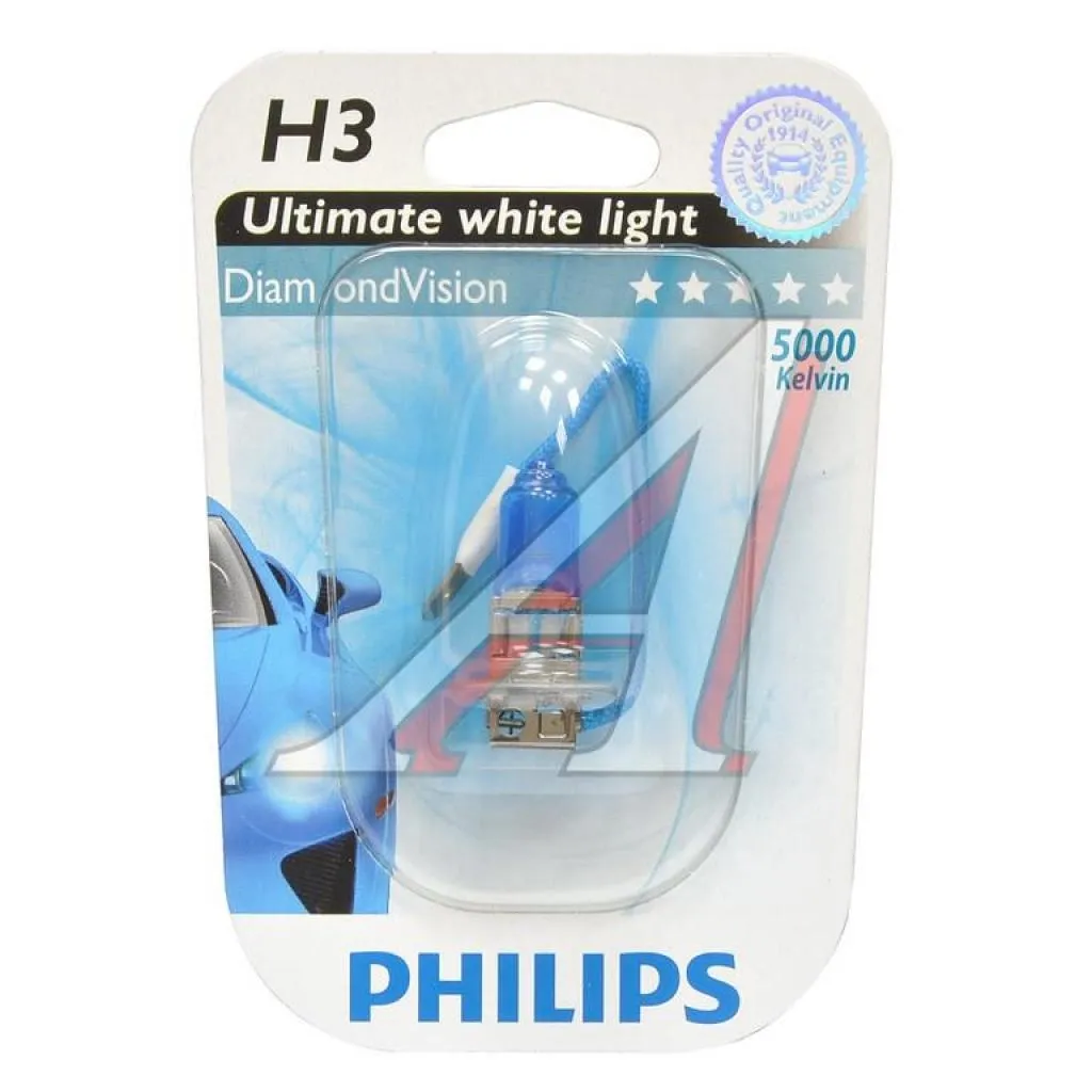  Philips H3 Diamond Vision, 5000K, 1шт (12336DVB1)