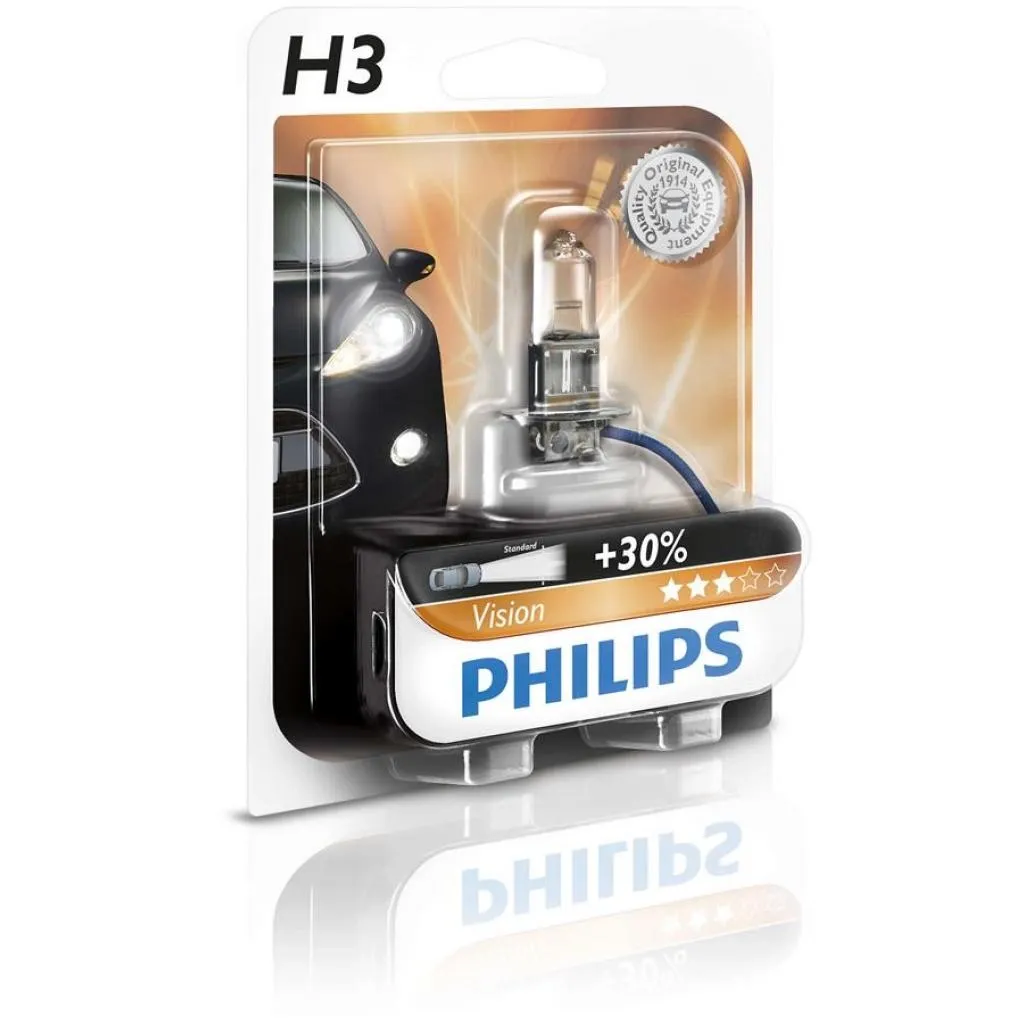  Philips H3 Vision, 3200K, 1шт (12336PRB1)