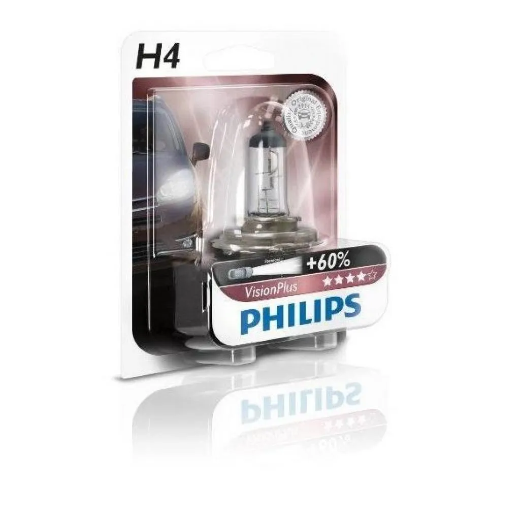  Philips H4 VisionPlus, 1шт (12342VPB1)