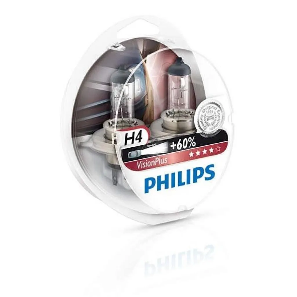  Philips H4 VisionPlus, 2шт (12342VPS2)