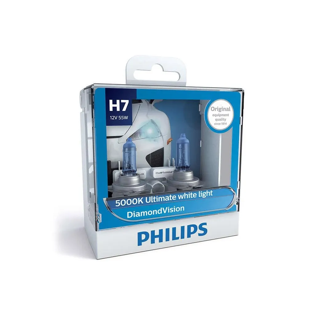  Philips H7 Diamond Vision, 5000K, 2шт (12972DVS2)