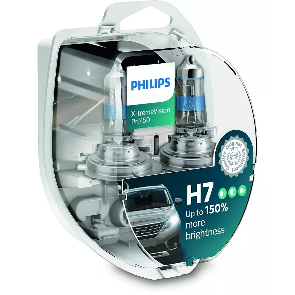  Philips H7 X-treme VISION PRO +150%, 3700K, 2шт/блистер (12972XVPS2)