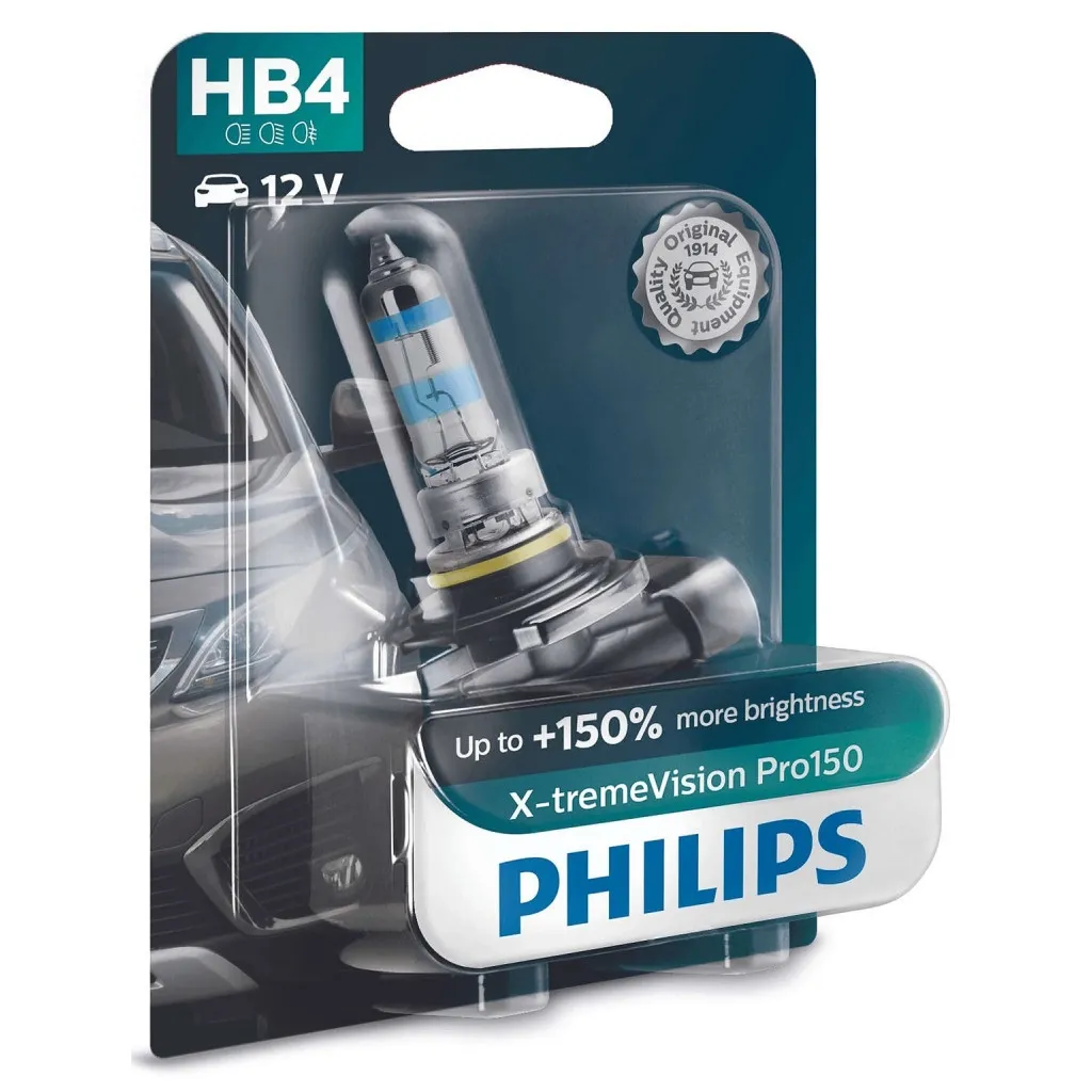  Philips HB4 X-treme VISION PRO +150%, 3700K, 1шт/блистер (9006XVPB1)