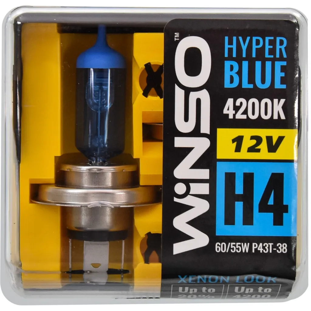  WINSO H4 HYPER BLUE 4200K 60/55W (712450)