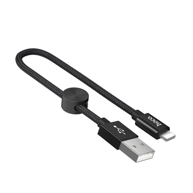 Кабель синхронізації Hoco X35 USB - Lightning 0.25m Black (X35LB0.25)