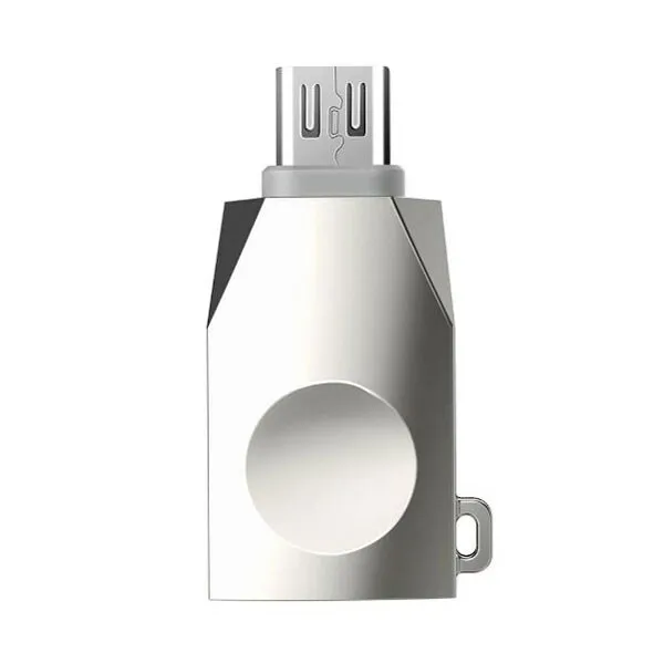 Адаптер і перехідник Hoco UA10 USB V 3.0 - micro USB (F/M) Silver (UA10S)