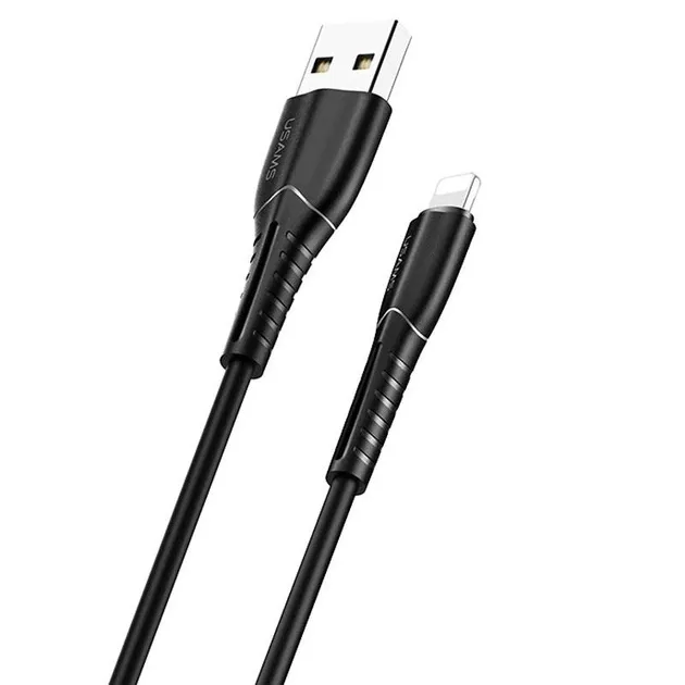 Кабель синхронізації Usams US-SJ364 USB - Lightning, 1 m Black (SJ364USB01)